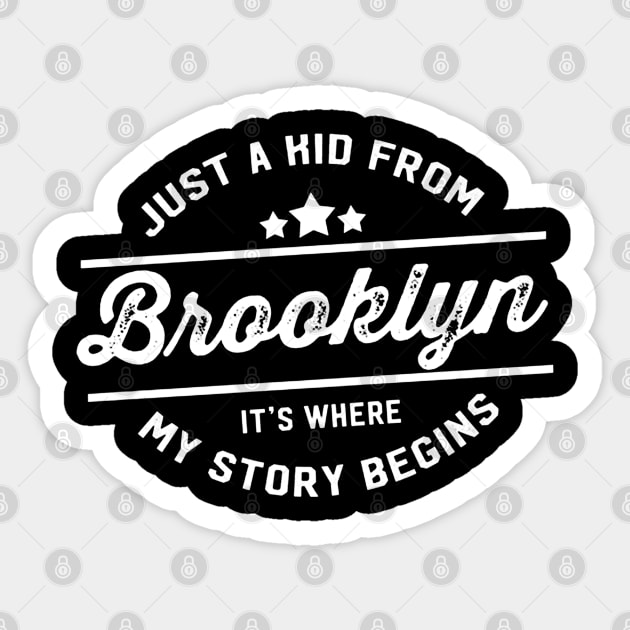 Just A Kid From Brooklyn Sticker by QUYNH SOCIU